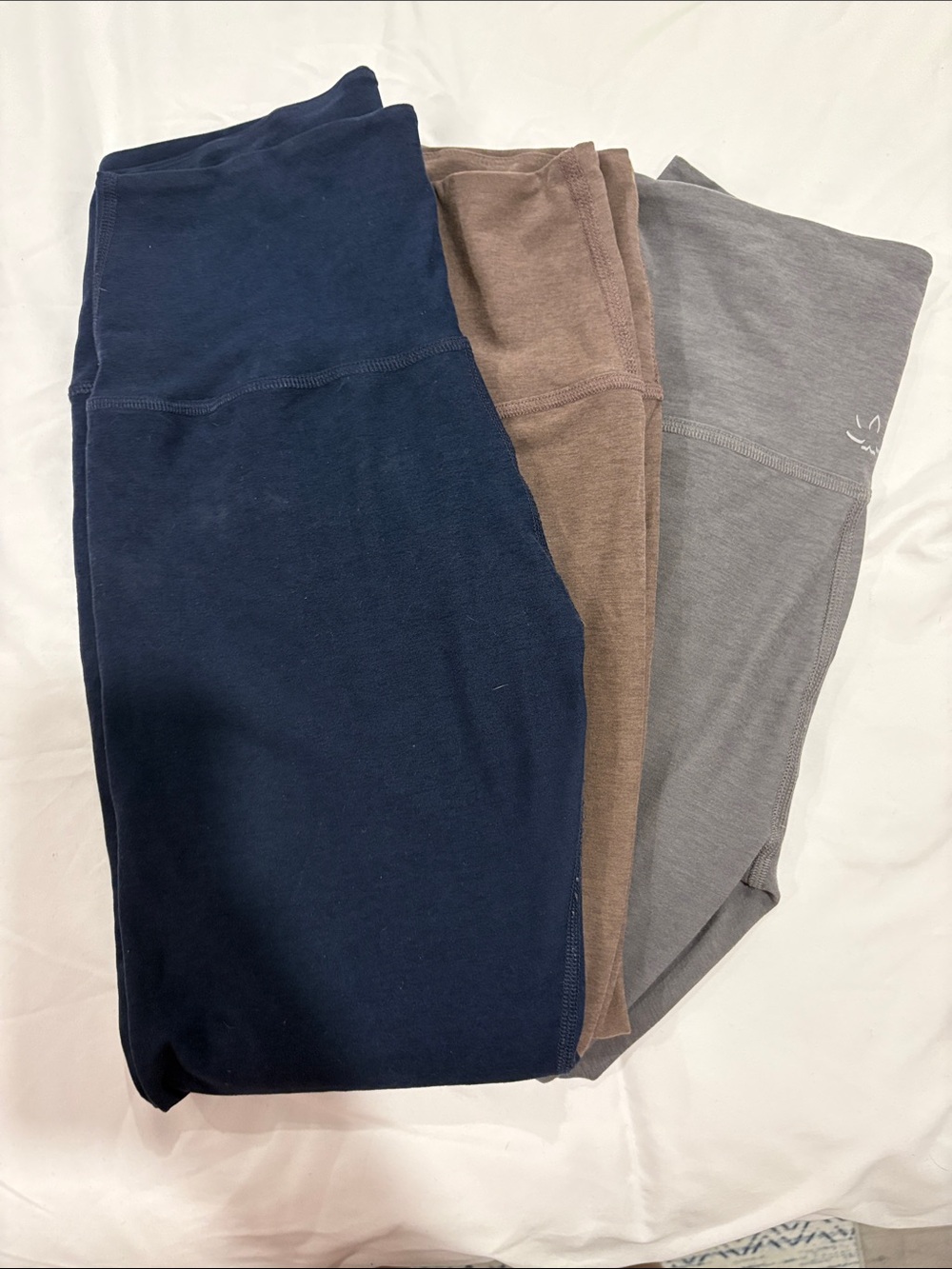 Beyond Yoga Trio Leggings - Navy, Brown & Gray